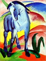 Poster / Leinwandbild Blaues Pferd I - Franz Marc