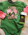 3/6 M John Deere Infant Girls Long Sleeve One Piece Bodysuit ONESIE
