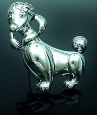 Poodle Lovers Brooch and Pendant Silver Plated Pin- Brooch- Slider