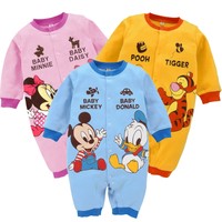 Kids Baby Boy Girl Warm Infant Romper Jumpsuit Bodysuit Cotton Clothes Outfit