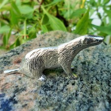Pewter Badger. Made in Cornwall, contains 92% Tin; ideal 10th anniversary gift