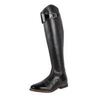 QHP Leder-Reitstiefel Adult Norah NEU schwarz+braun weite Wadenw. Gr. 36 - 42 