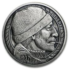 Limited 1 oz Hobo Nickel Antiqued Art Round (The Fisherman) Silver w/ Coa