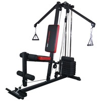 Home Gym Kraftstation Trainingsbank mit verstellbar Auslegerarme 45kg Gewichten