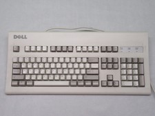 Vintage Dell AT101W Mechanical Wired PS/2 Keyboard *Tested Working*