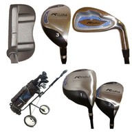 RIVAL Komplettset Golfschläger, Golfset Graphit, inkl. TROLLEY, RIVAL-CART-GG