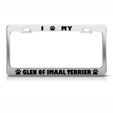 Glen Of Imaal Terrier Dog Dogs Metal License Plate Frame Tag Holder