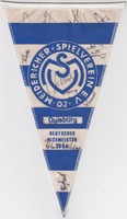 Wimpel Meidericher SV MSV Duisburg 60er Jahre mit Autogrammen