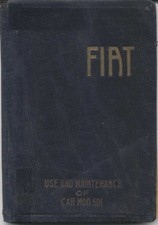 Fiat 501 10-15 HP Use and Maintenance Book 1925 Original Owners Handbook