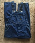 Mens Vtg OshKosh B'Gosh Union Made USA Sanforized Denim Bib Overalls sz 40x30