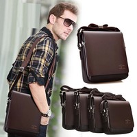 Leder Herren Messenger Bag Schultertasche Umhängetasche Handtasche Schwarz Braun