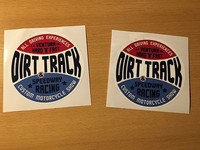 2x DIRT TRACK Aufkleber Sticker Motocross Bike Pocket Scrambler Tracker NEU M008