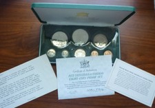 1972 Trinidad & Tobago - Official Proof Coin Set (8) w/ 2 Silver Crowns - 2 Oz