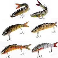 3D Mehrteilige Wobbler Kunstköder Geteilter Lure Bait Angel Köder Raubfisch 13cm