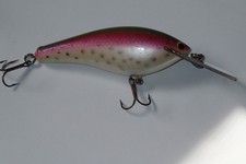 Bagley's Rare DB04 Diving Bang O-B-4  RT Rainbow Trout Fishing Lure Brass & Lead