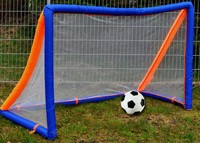 Aufblasbares Fussball Set 2m x 1,3m Ball Pumpe Tor Garten Fußballtor Kinder