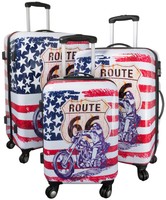 Koffer Route 66 harley Love Stadt Foto Reisekoffer Trolley Hartschale Bowatex
