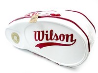 *NEU*WILSON TOUR Molded 100 YEARS Racketbag 9er weiss rot Tennistasche Red Ltd.
