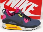 Used Nike Air Max 90 SneakerBoot NS Gridiron Pink Volt Running Shoes 616314-008
