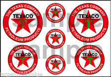 1 1/2 3/4 Inch Texaco Decals Stickers
