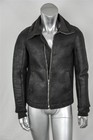 RICK OWENS Mens Distressed Jacket Leather Heavy Duty Thick Moto Bomber Coat M