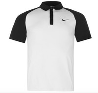 Nike Golf Herren Raglan Polo Shirt Weiß Schwarz Modern Fit alle Größen Neu