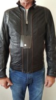 Phillip Plein Lederjacke Schlangenmuster