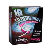 WECO 4604-1 Jugend Feuerwerk 18 Stk. Bodenwirbel Bodenkreisel SILBERWIRBEL