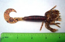 20ct PUMPKINSEED RED 4" Curly Tail HULA GRUBS,Bass Jigs,Walleye Lures, Trailers