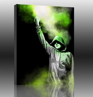 KUNSTLEINWAND PYRO WUNSCHBILD ERSTELLUNG 80X60 CM(Grün,WERDER,GLADBACH,HAMMARBY)