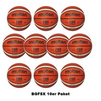 10er Paket Basketball Molten GF5X -DBB, Gr. 5, BGF5X, Original, Basketbälle