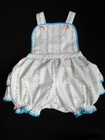 VINTAGE INSPIRED BABY GIRL 6-9 MONTHS SUMMER RUFFLED ROMPER