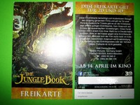 2 KINO FREIKARTEN * THE JUNGLE BOOK  