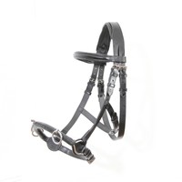 Kappzaum - Cavesson Bodenarbeite aus Leder in braun oder schwarz