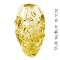 50er Jahre Murano Nuppen Glas Vase Noppen Seguso Vetri d'Arte gelb lenti