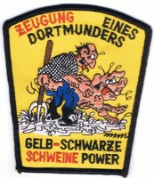 Anti Dortmund Aufnäher "Zeugung eines.." Kutte Weste Fan Patch Block Kurve +neu+