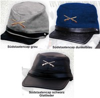 Country Western Biker Leder CAP SÜDSTAATEN - versch. Modelle CSA Gerneral Lee