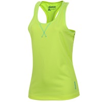 Damens Reebok Ärmelloses Top Ärmellos Westen T-Shirt Fitness Fitnessstudio Gelb