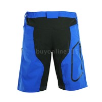 Männer Freizeit Capri Kurze Hosen Bergsteigen MTB Fahrrad Hosen blau 2XL B7Y4