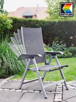 Kettler Basic Plus Sessel Klappsessel Gartenstuhl wahlweise in silber oder mocca