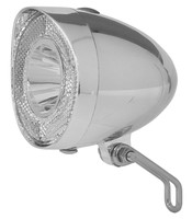 Batterie LED Scheinwerfer UNION 4915BL 20 LUX Fahrrad Lampe Batterien Chrom