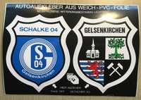 FC Schalke 04 GE Aufkleber Sticker Logo Bundesliga Fussball Stadtwappen