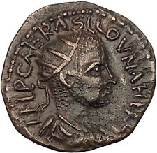 VALERIAN I Senior 253AD Antioch in Pisidia Legionary Eagle Roman Coin i53246