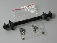 Fahrrad Vorderradachse Fahrradachse+Kugellager+Staubkappen 130 mm 18401 