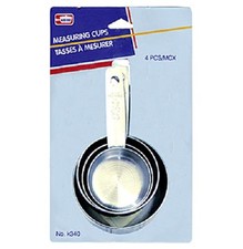 4 Pc Stainless Steel Measuring Cup Set Kitchen Home Tools