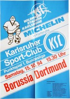 Karlsruher SC KSC Borussia Dortmund 1. Bundesliga 15. Oktober 1994 Plakat