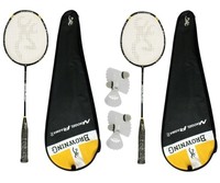 2 x Browning NanoGel-Plasma 70 Badminton Schläger + 6 Carlton Shuttles