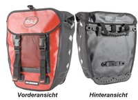Fox Line Fahrrad Packtasche Hecktasche Schwarz Rot Sattel Tasche Neu