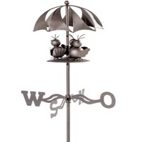 Gartenstecker Karussell Metall Windspiel 38 x38x 148,5 cm Wetter-Rad Gartendeko