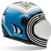 BELL BULLITT SCHEUNE FRESH HEY HO KLASSISCH MOTORRAD HELM+GRATIS FLACH